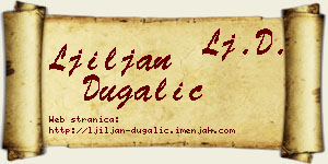 Ljiljan Dugalić vizit kartica